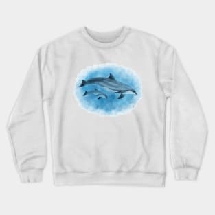 Dolphin Mother and Calf Crewneck Sweatshirt